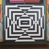 Retro colourful Pop Art sideboard, 1950s 'Mesmer-Eyes'