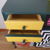 Retro colourful Pop Art sideboard, 1950s 'Mesmer-Eyes'