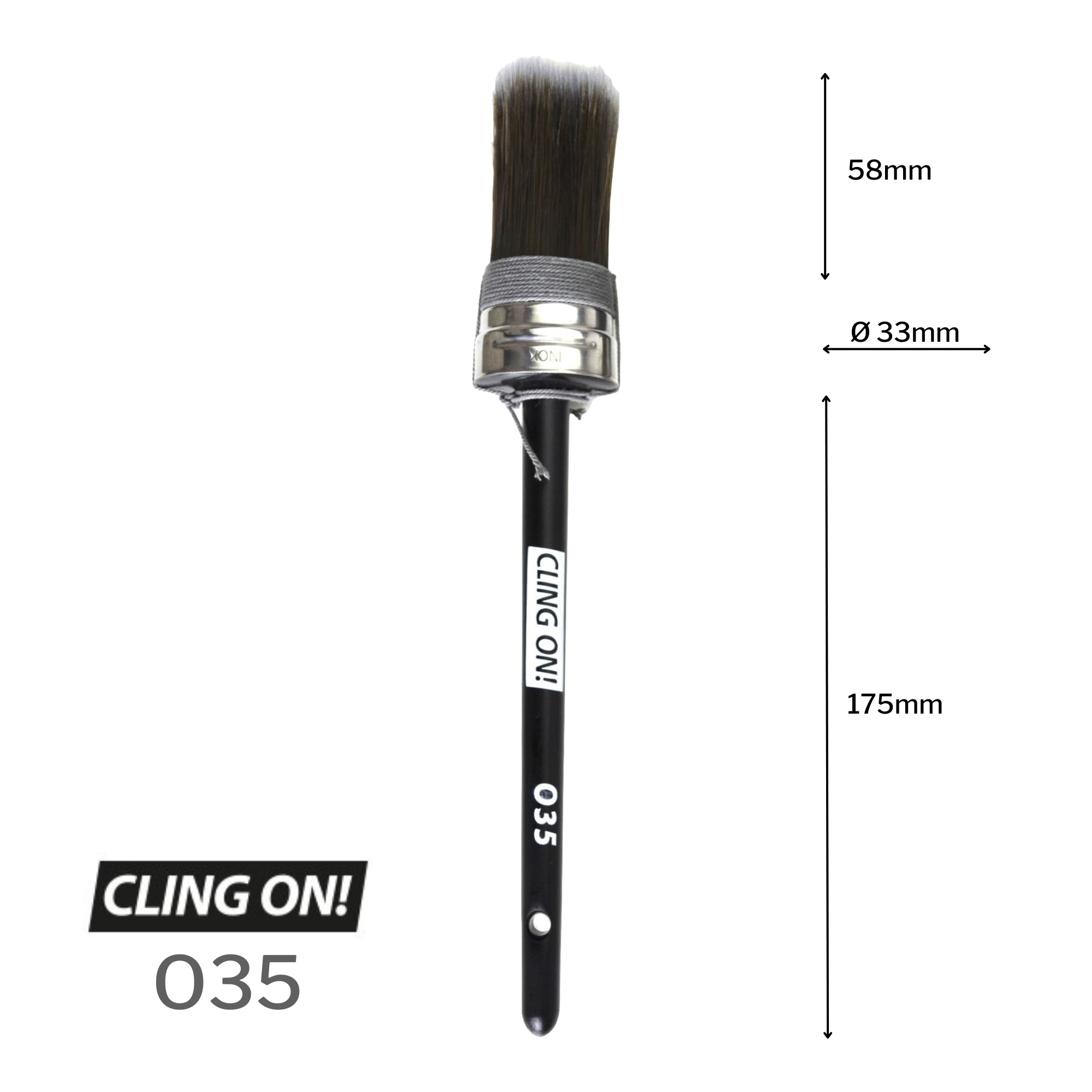 Cling On! oval brush