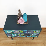 Retro floral design two drawer chest