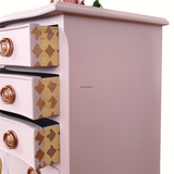 Small pink chest of drawers