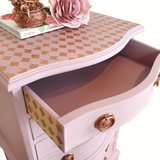Small pink chest of drawers