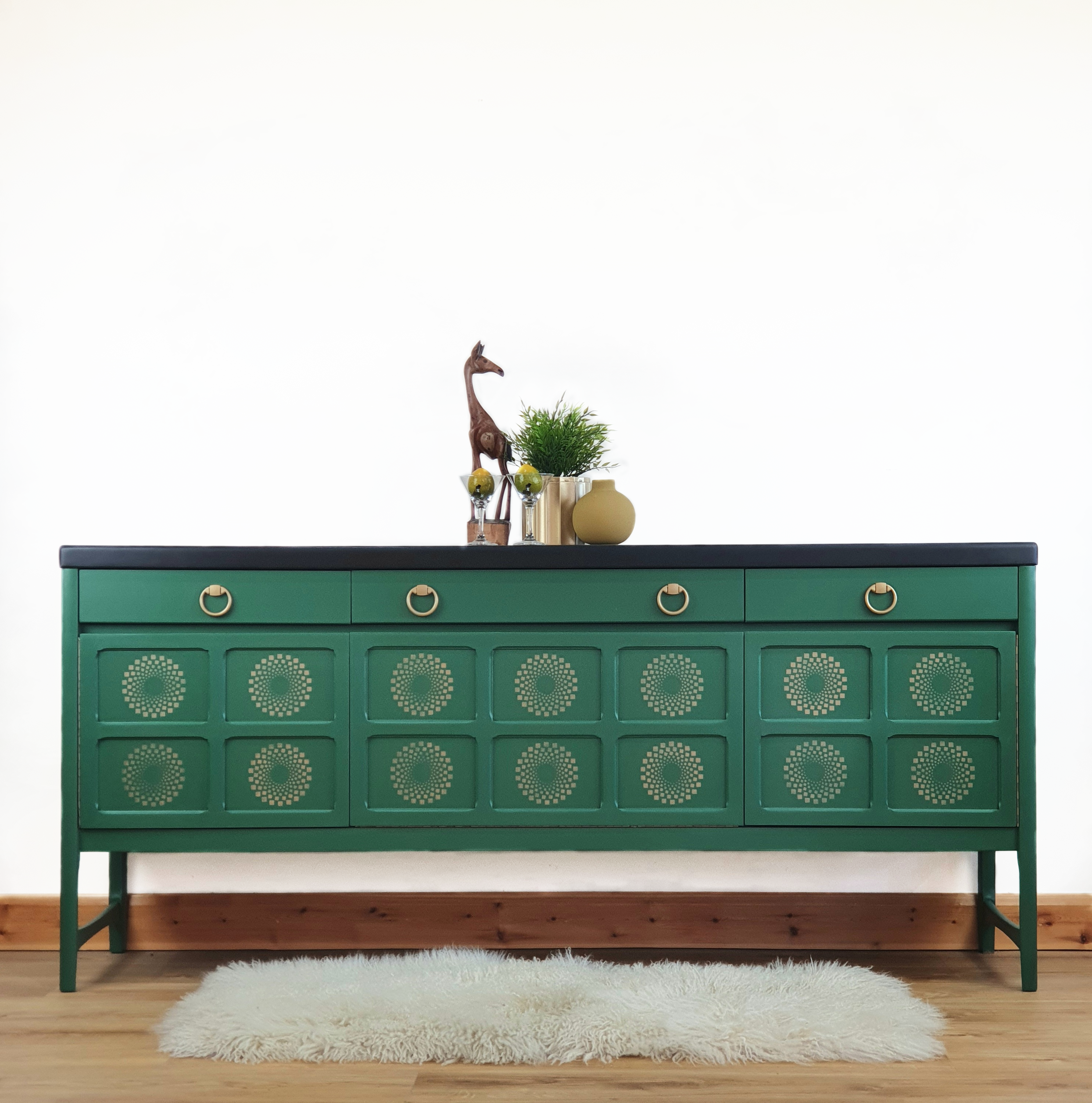 Green Nathan Squares sideboard
