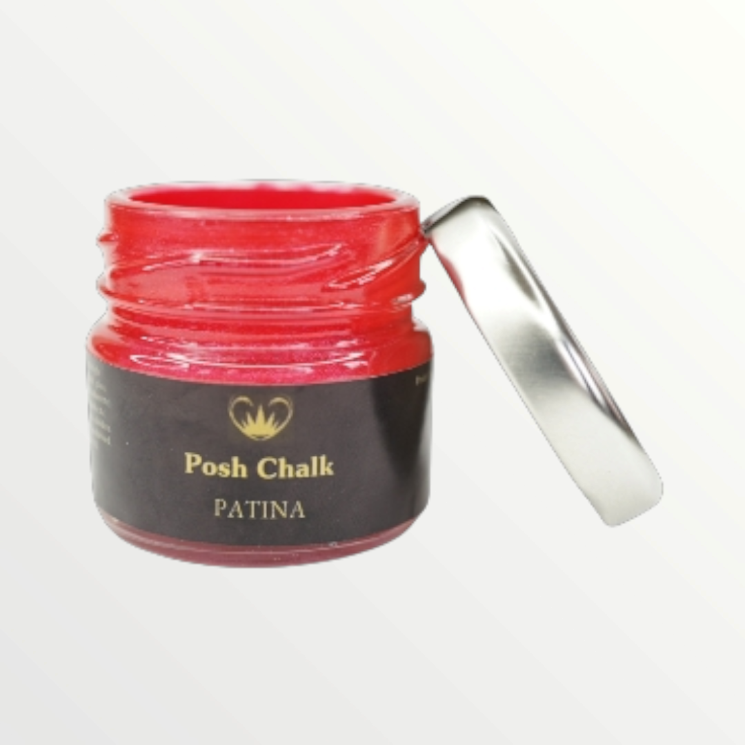 Posh Chalk Aqua Patina Wax - Red Medium Cadmium