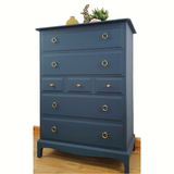 Blue Stag Minstrel tallboy chest of drawers