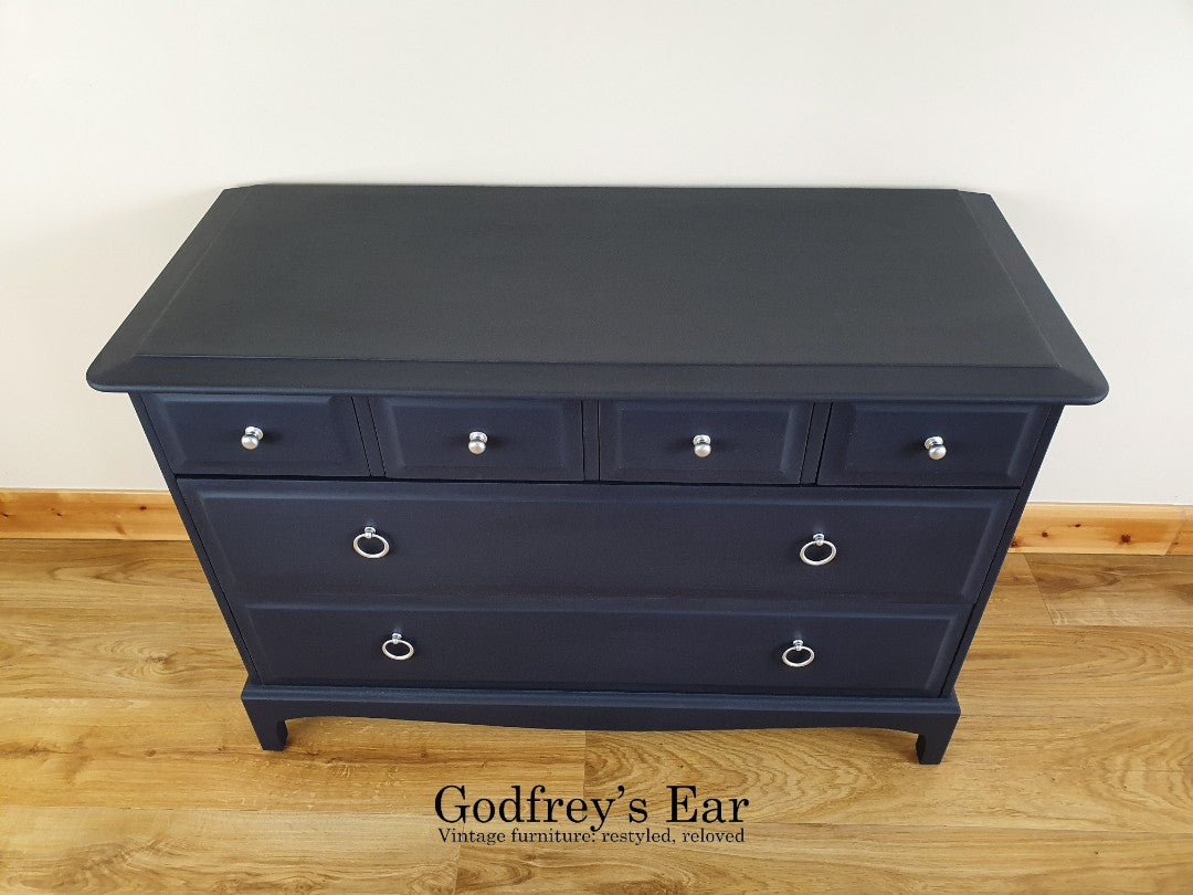 Blue Stag Minstrel chest of six drawers