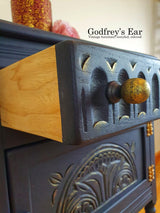 Small blue credence cupboard