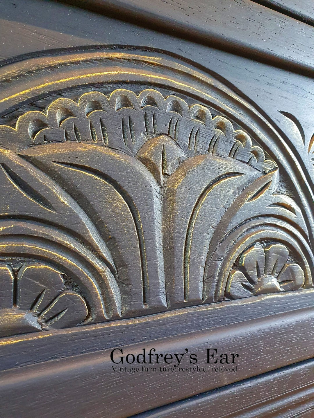 Small blue credence cupboard