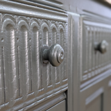 Ercol Old Colonial sideboard in dark neutral dark green with stencilled top