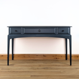 Stag Minstrel three-drawer console table in dark neutral blue