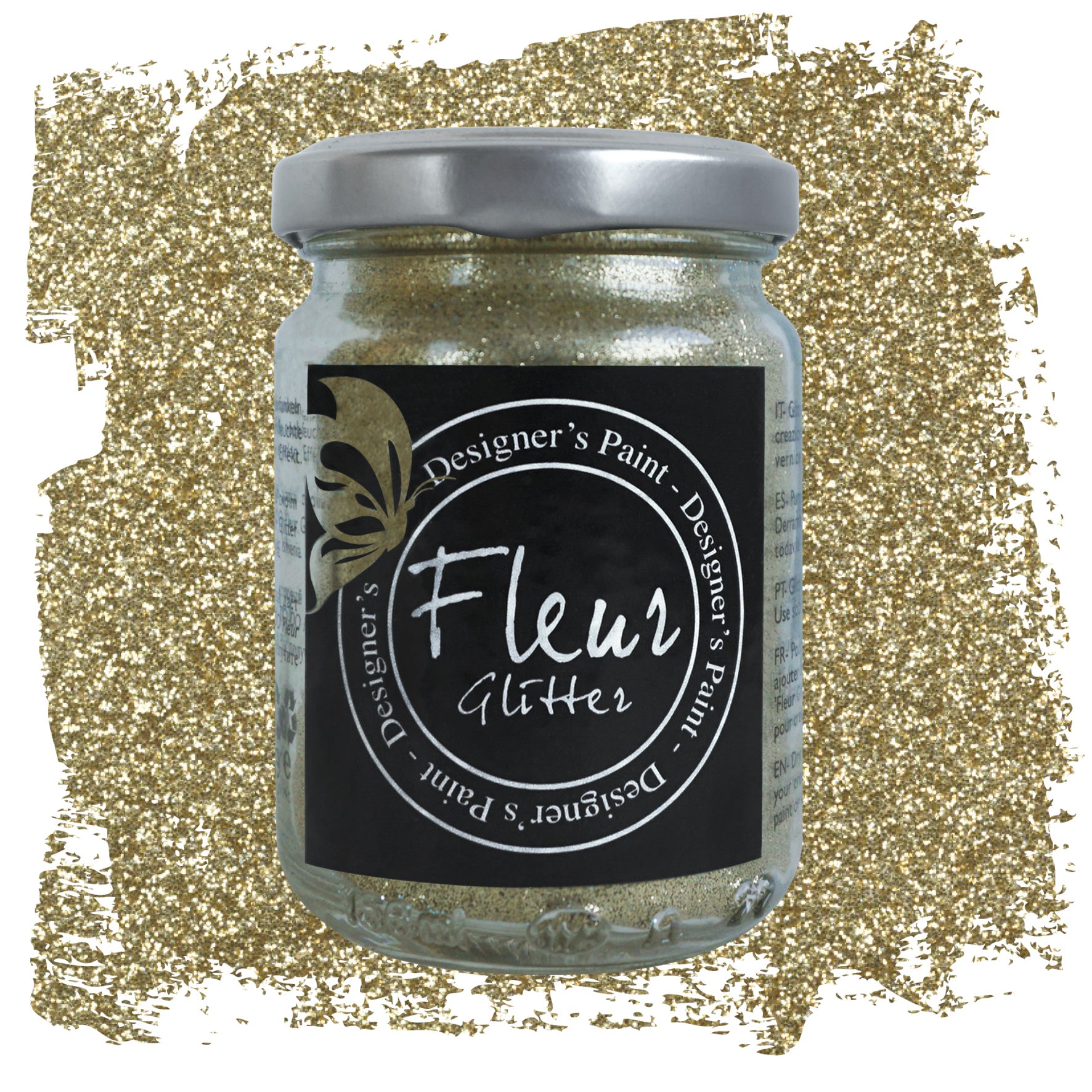 Fleur glitter - Gold