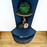 Nathan Squares corner unit in blue and bronze