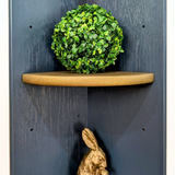 Nathan Squares corner unit in blue and bronze