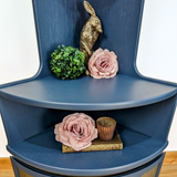 Nathan Squares corner unit in blue and bronze
