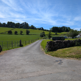 Entrance to Chevin Green Farm from Chevin Road, looking up the driveway
