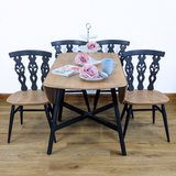 Ercol dropleaf table and 4 chairs