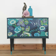 Retro floral design two drawer chest