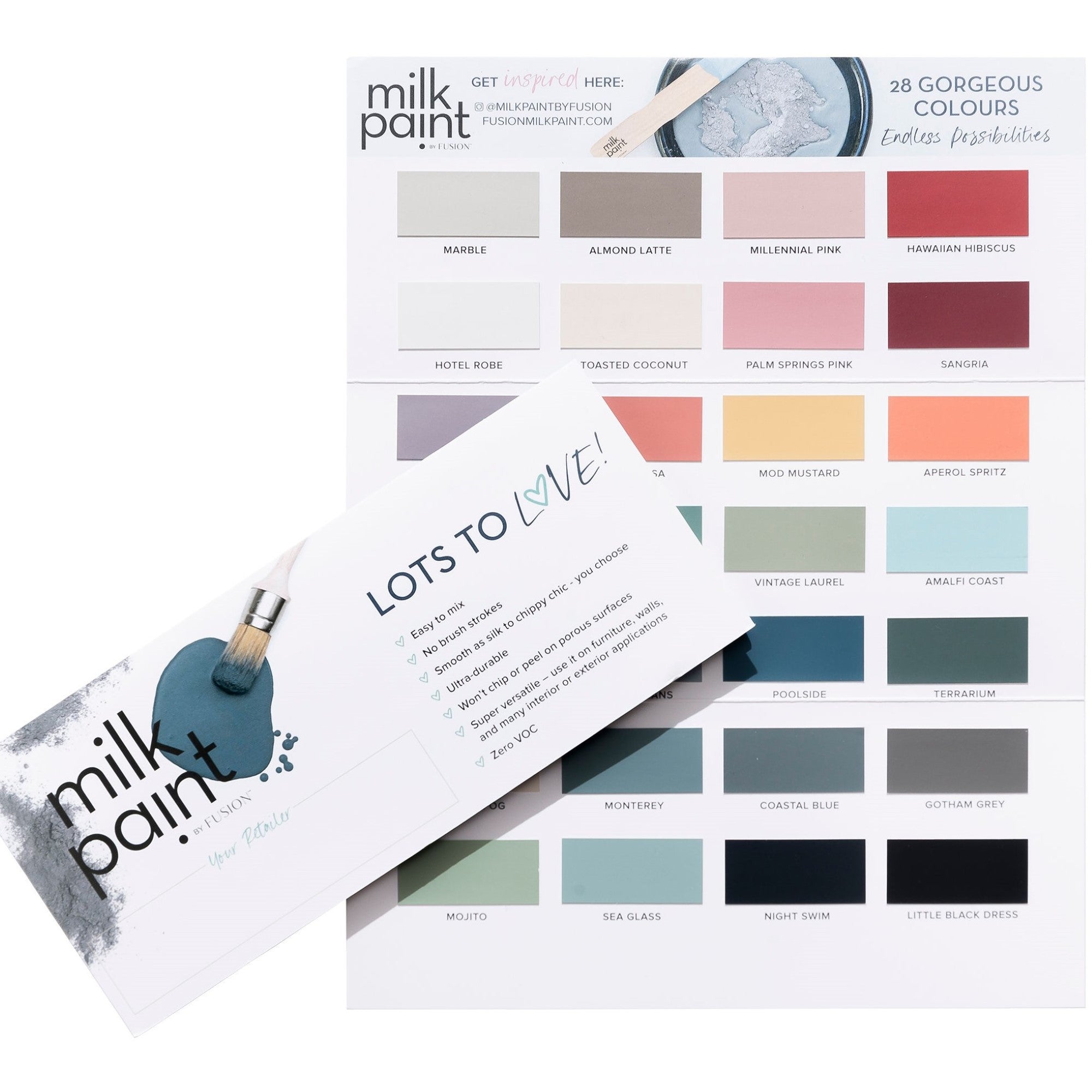 Fusion Milk Paint real colour chart