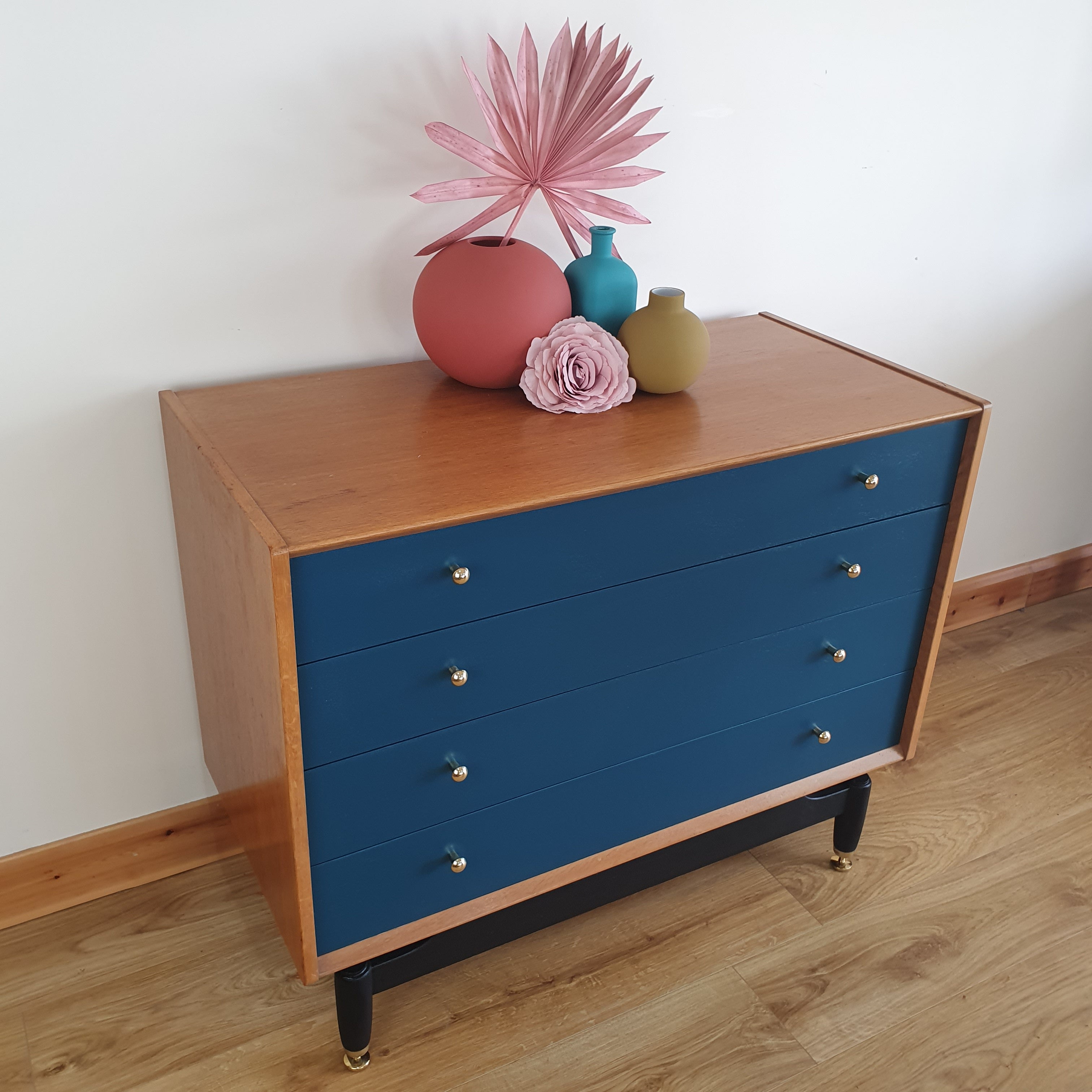 G Plan Librenza chest of drawers with painted drawer fronts