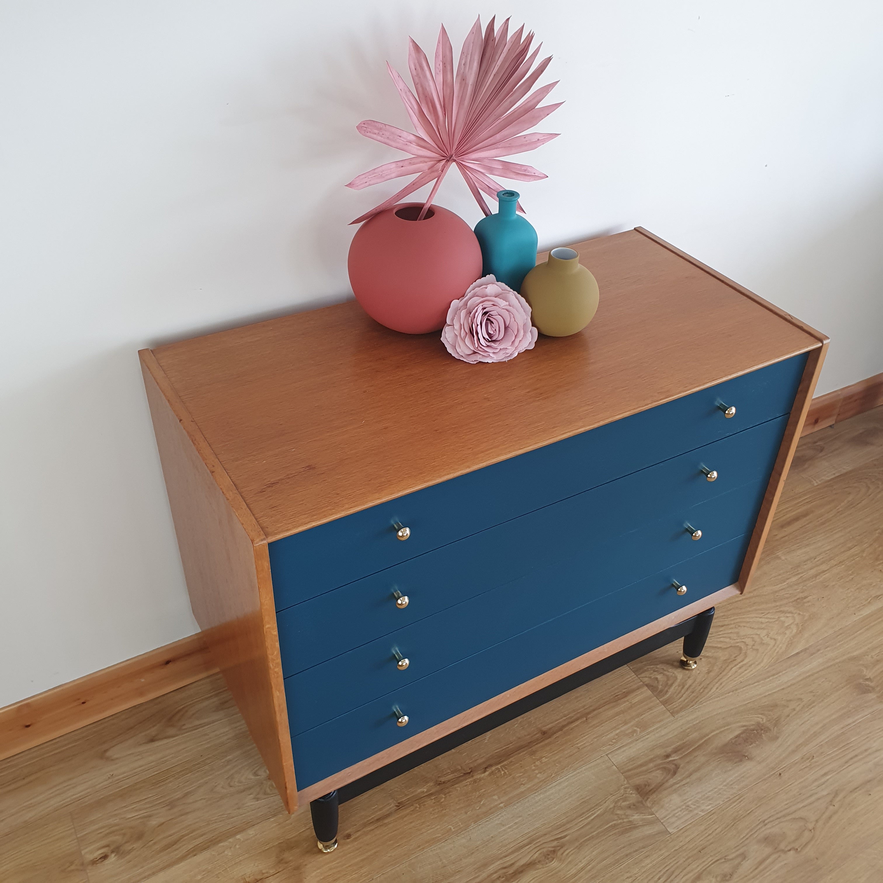 G Plan Librenza chest of drawers with painted drawer fronts