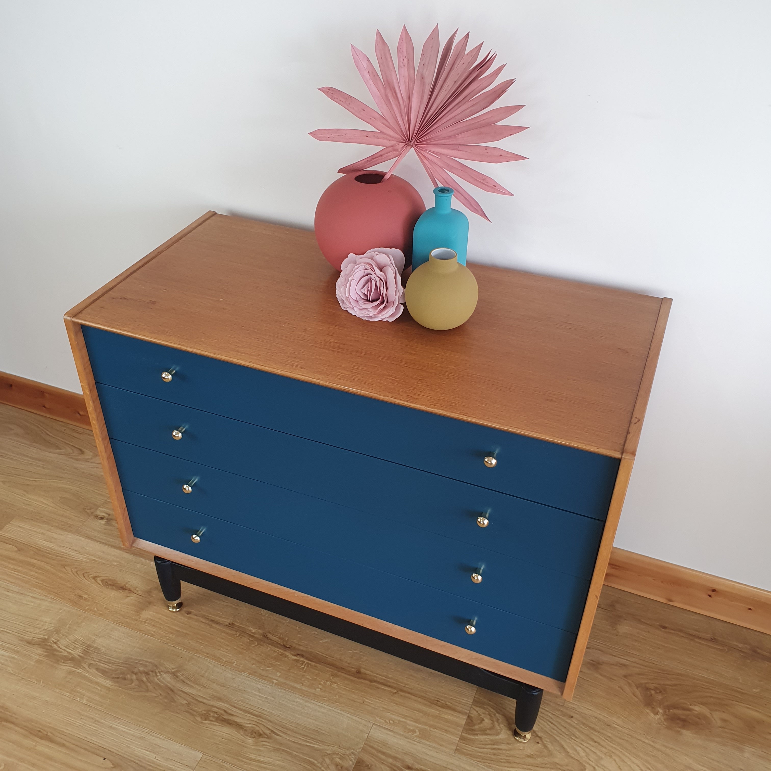 G Plan Librenza chest of drawers with painted drawer fronts