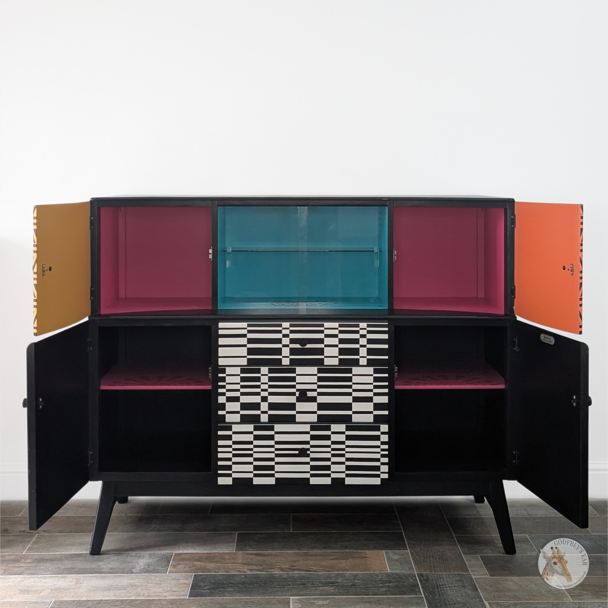 Mesmereyes 2 Beautility sideboard - front, everything open