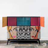 Mesmereyes 2 Beautility sideboard - front, upper doors open