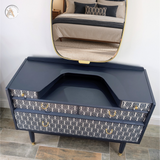 Midnight blue G-Plan dressing table - high