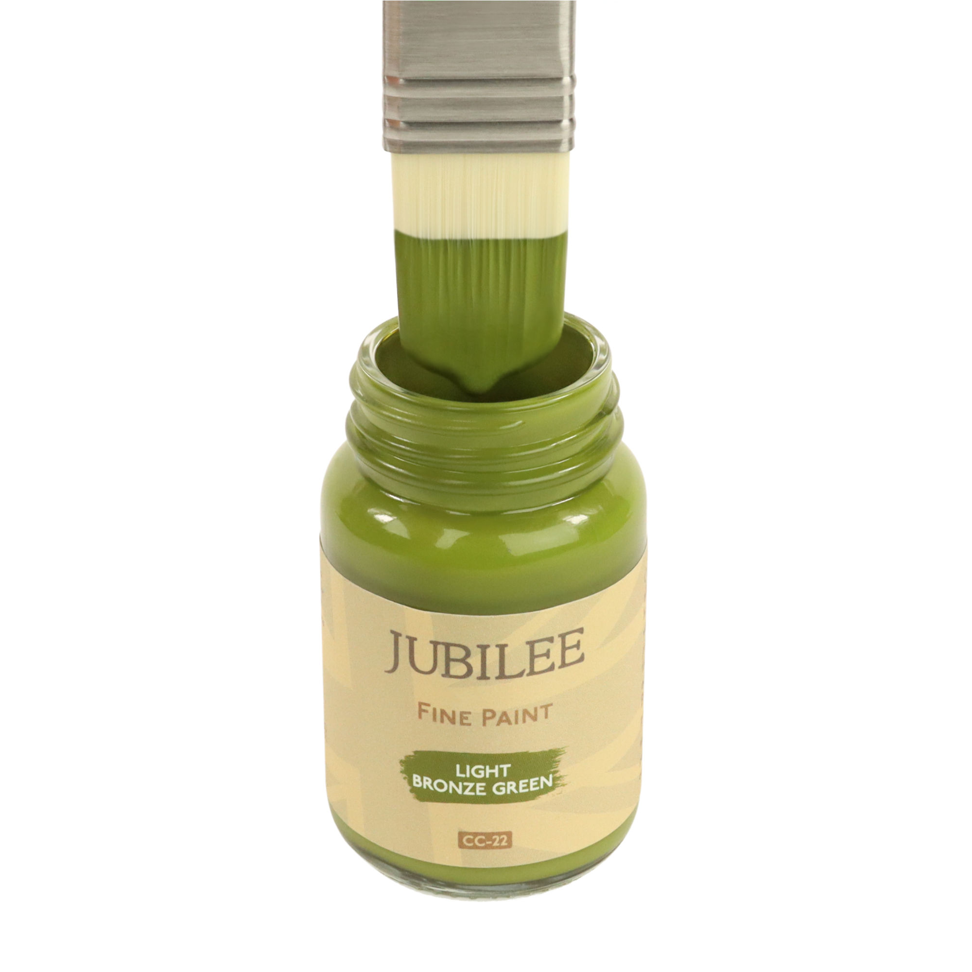 Guild Lane Jubilee Light Bronze Green furniture paint - open jar