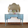 French styled vintage dressing table with triple mirror