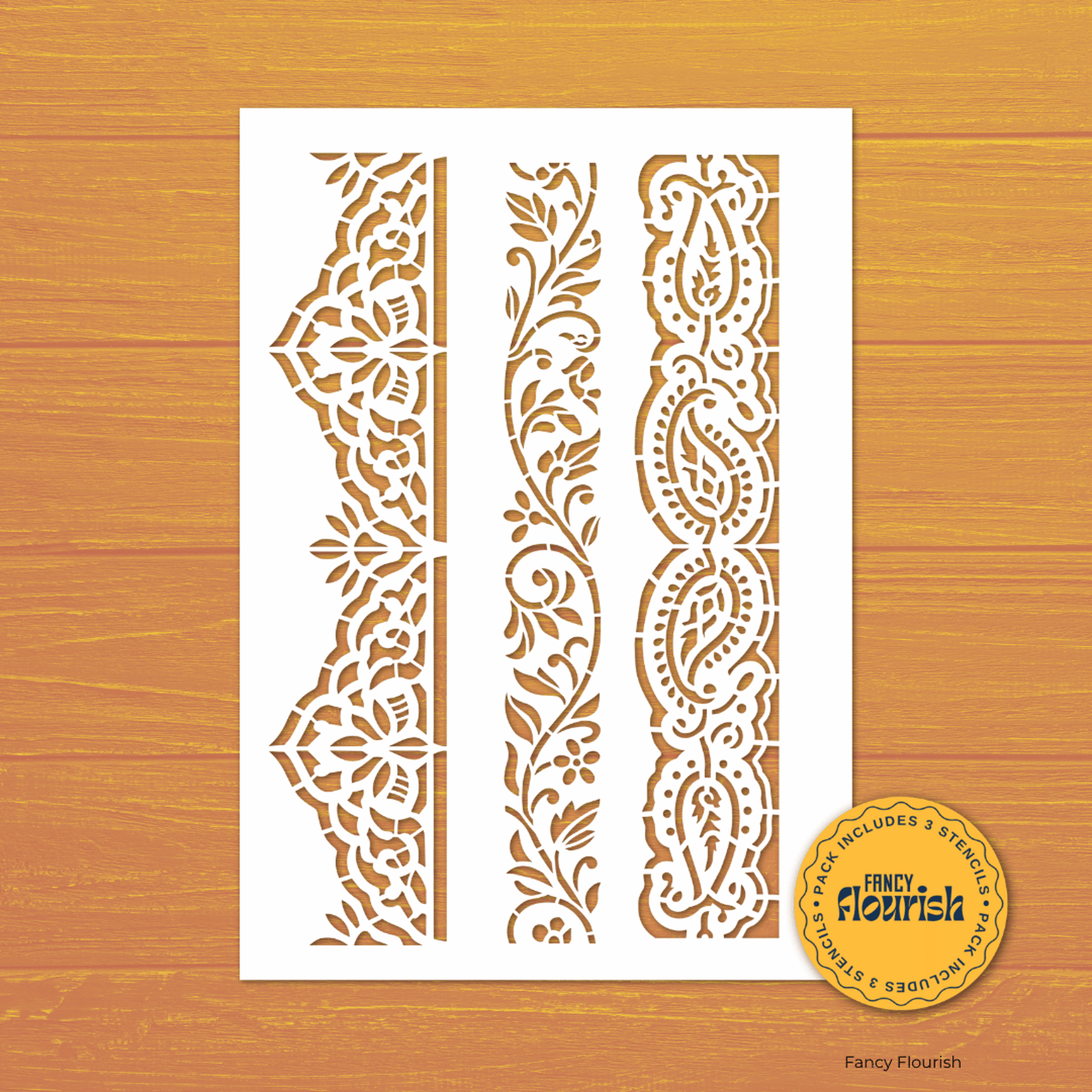 Made by Marley Fancy Flourish stencil set - image 2