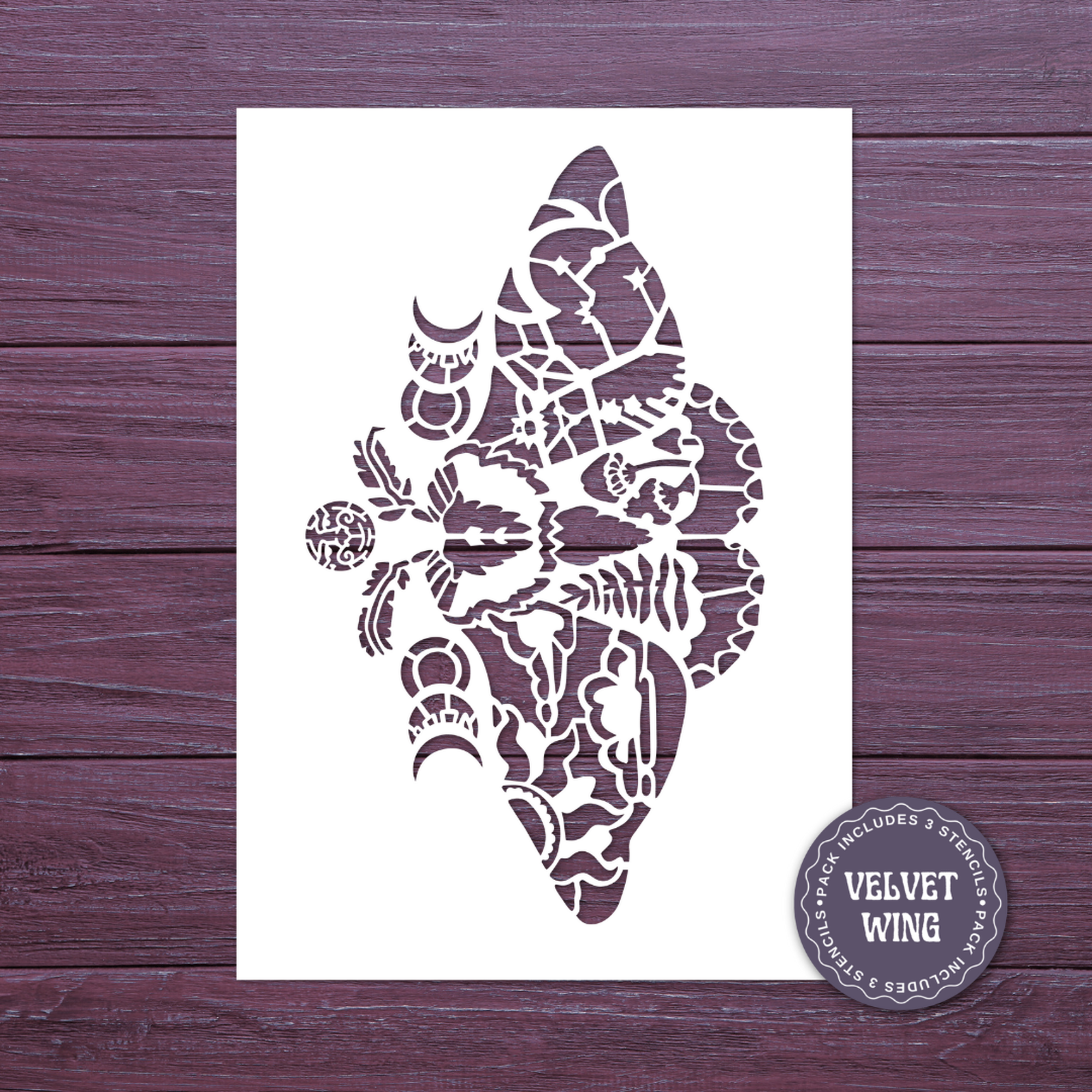 Made by Marley Velvet Wings stencil set - image 1