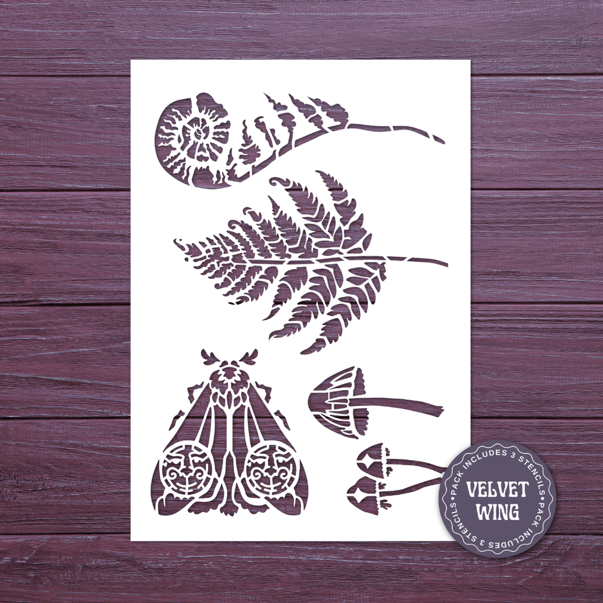 Made by Marley Velvet Wings stencil set - image 2