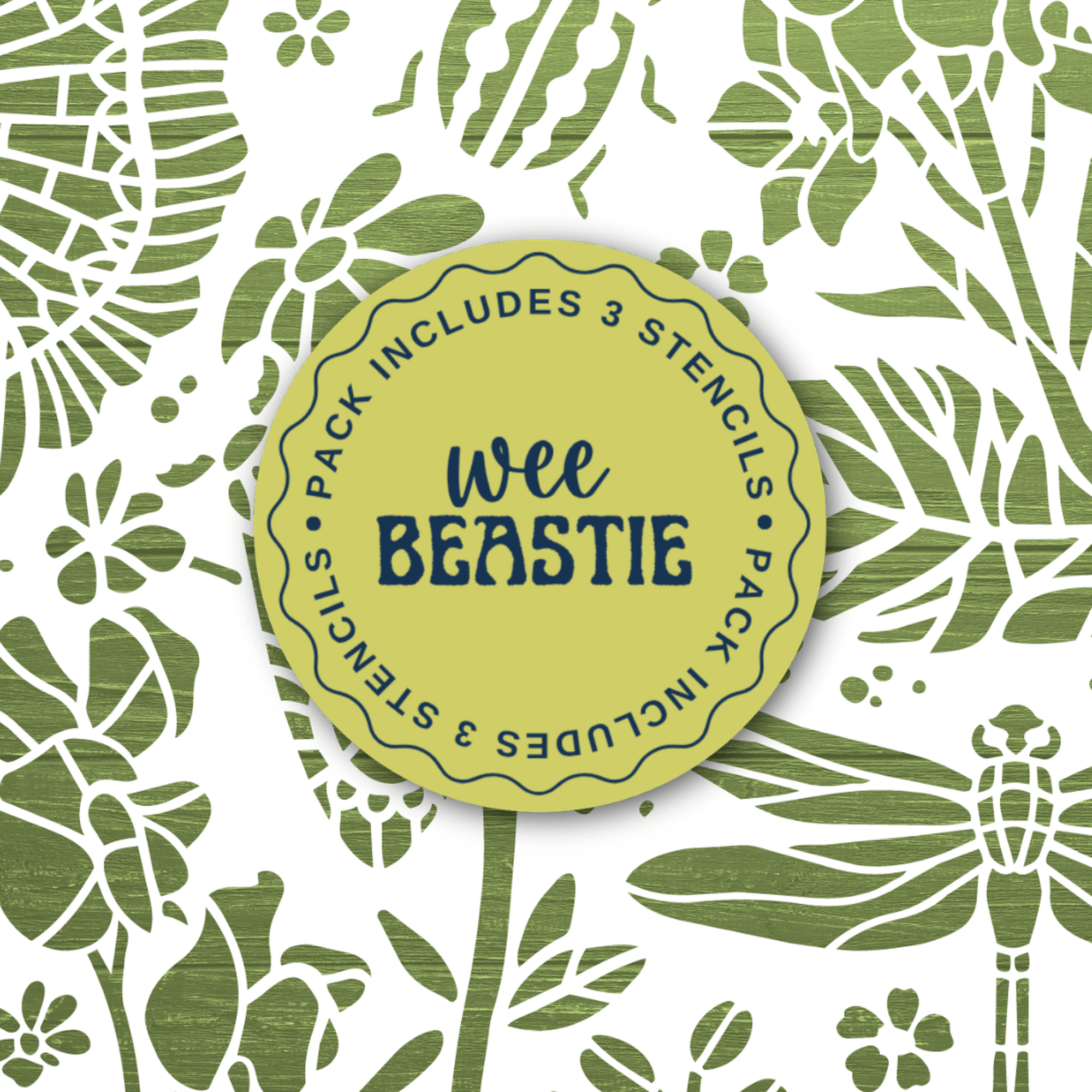 Made by Marley Wee Beastie stencil set - pack cover