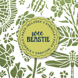 Made by Marley Wee Beastie stencil set - pack cover