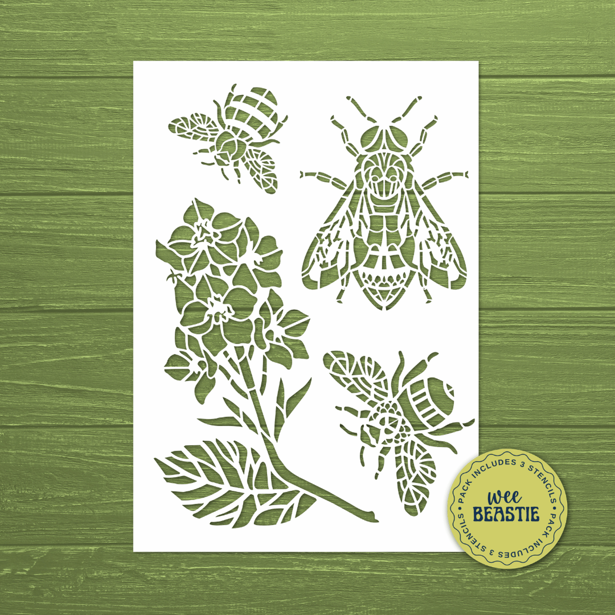 Made by Marley Wee Beastie stencil set - image 1