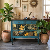 Mint Decoupage Paper - A Peacock Pair