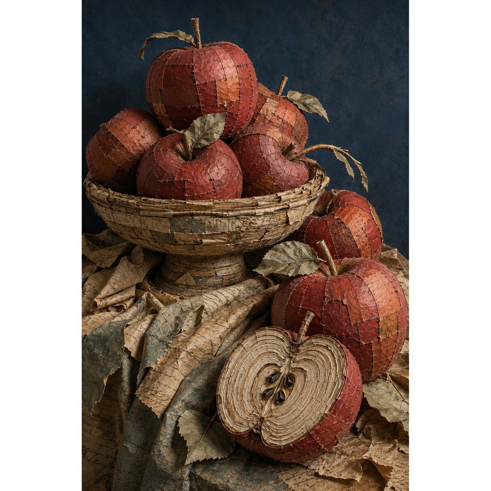 Mint Apples decoupage paper - full