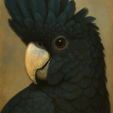 Mint Decoupage Paper - Black Cockatoo