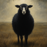 Mint Decoupage Paper - Black Sheep