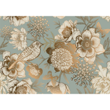 Mint Decoupage Paper - Foil Birds