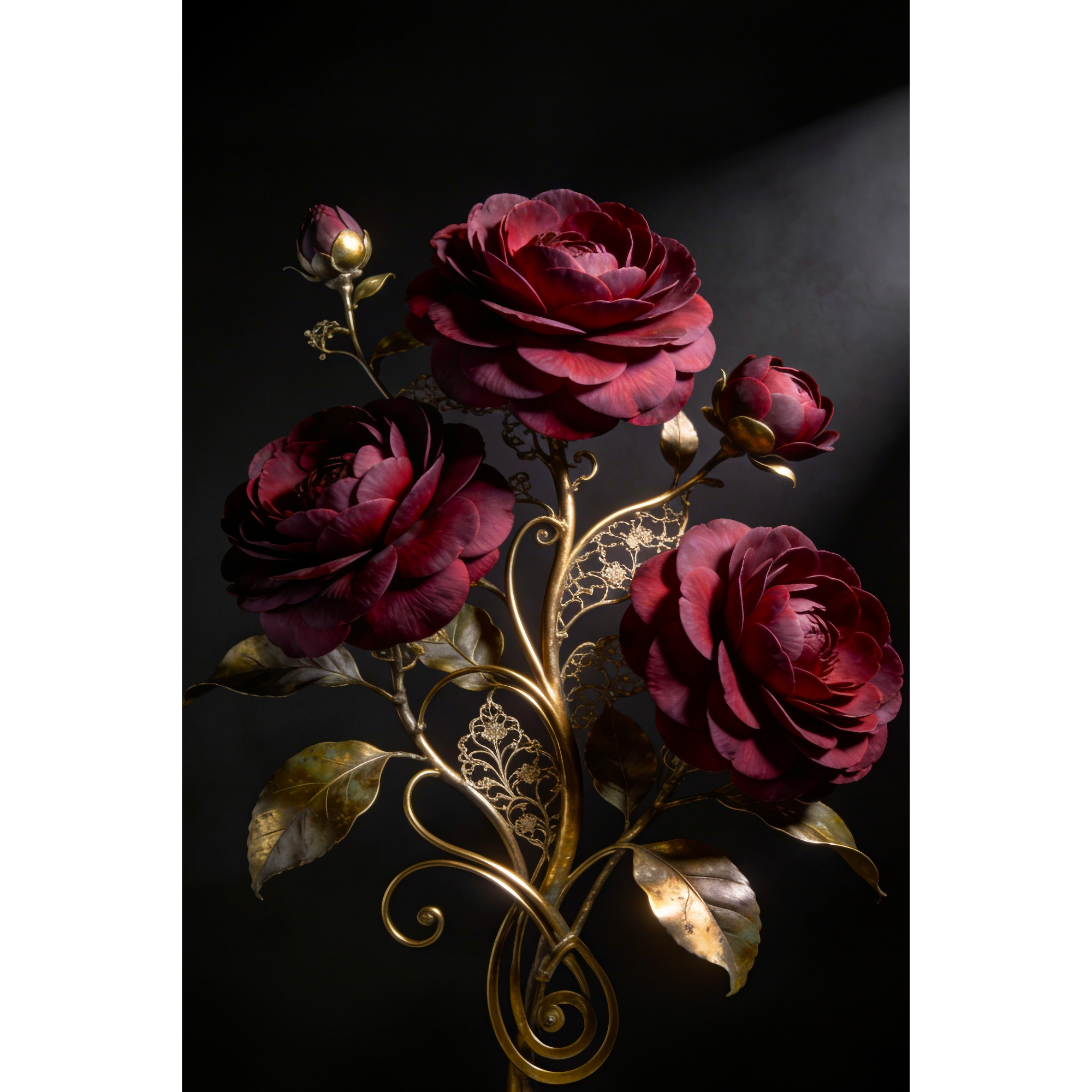 Mint Decoupage Paper - Gilded Bloom