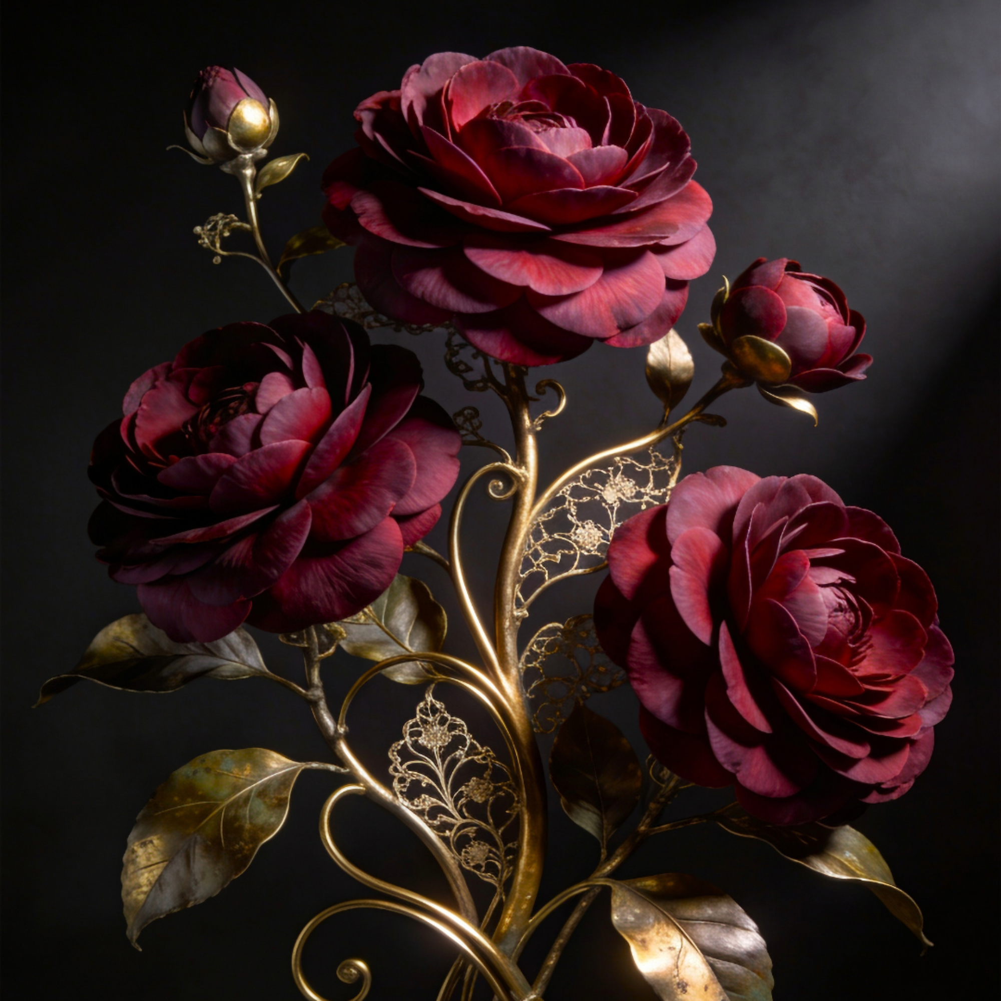 Mint Decoupage Paper - Gilded Bloom