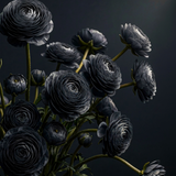 Mint Decoupage Paper - Midnight Ranunculus