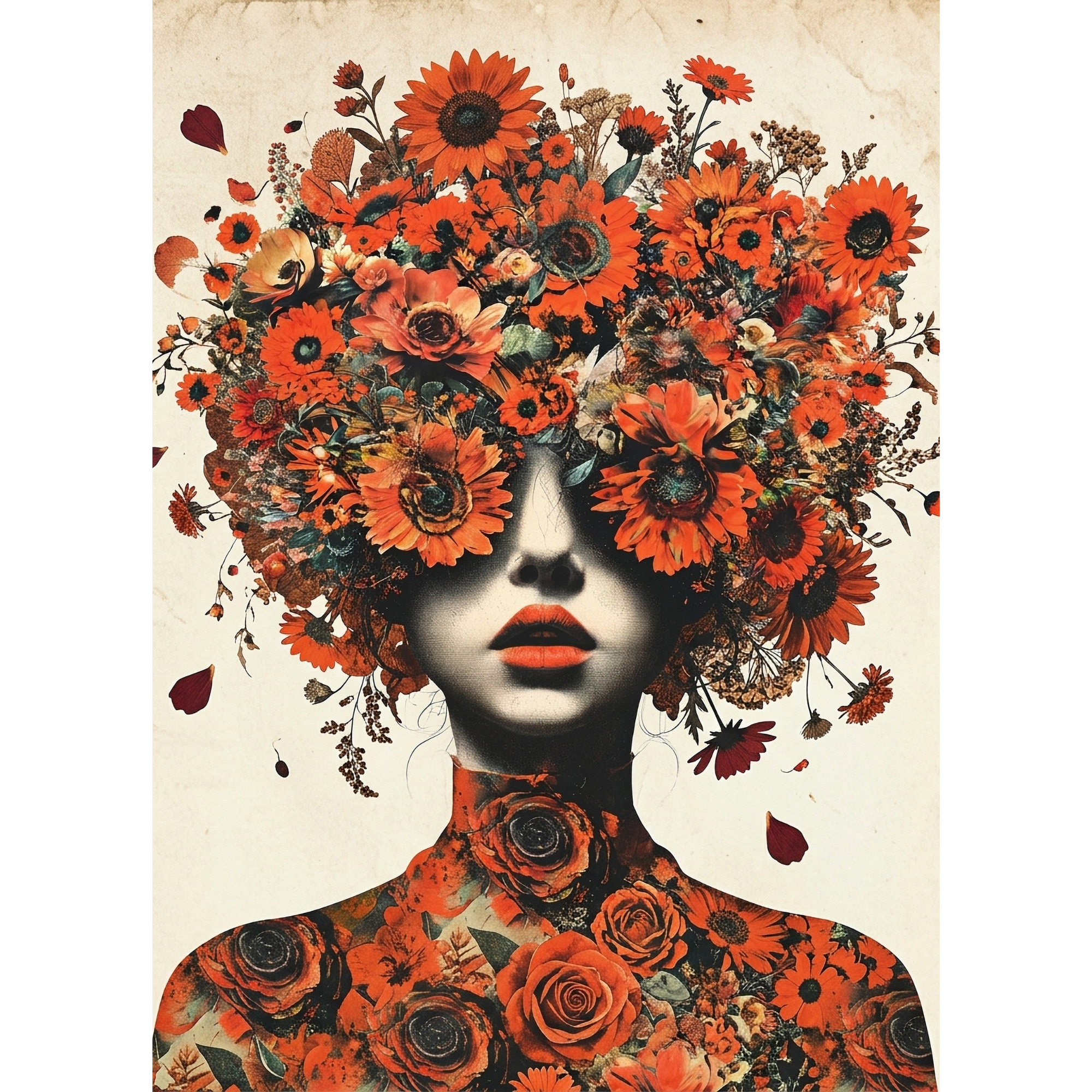 Mint Decoupage Paper - Orange Blossom