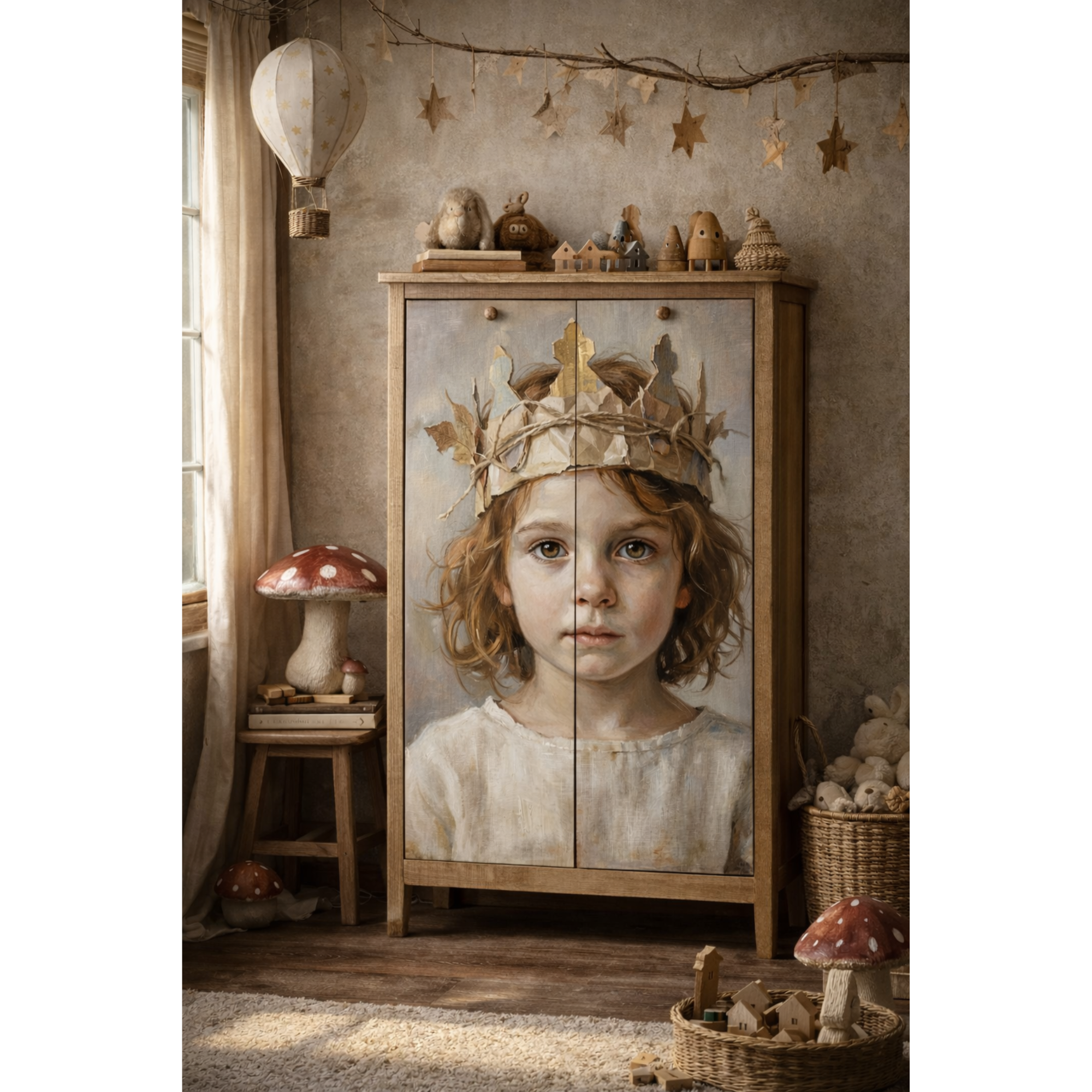 Mint Decoupage Paper - Paper Crown