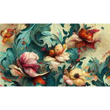 Mint Decoupage Paper - Wave of Florals