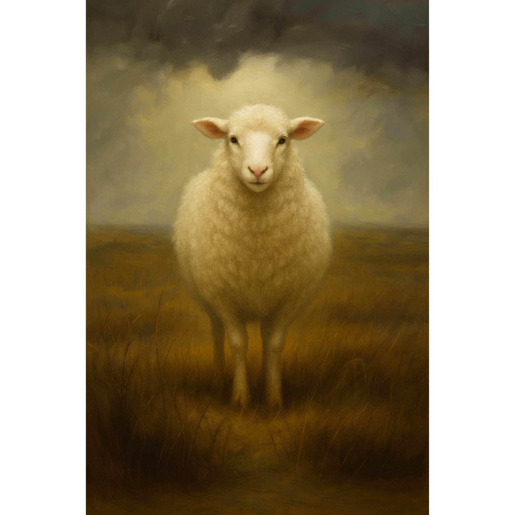 Mint Decoupage Paper - White Sheep