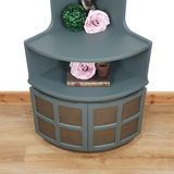 Nathan Squares corner unit in green and bronze