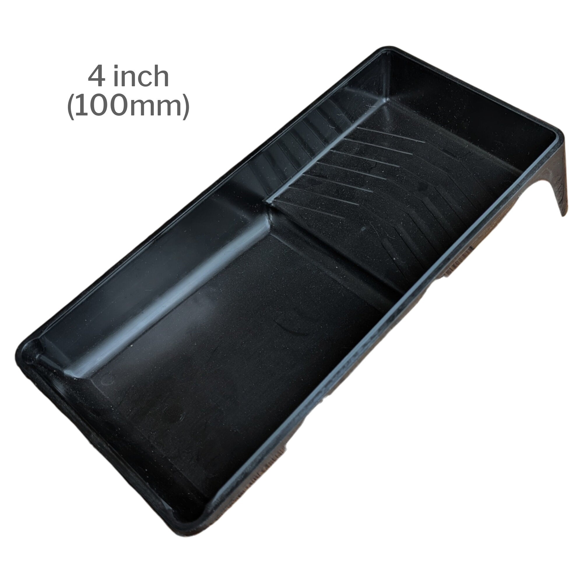 Black paint roller tray - 4 inch
